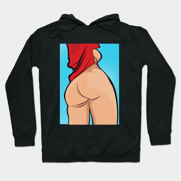 Booty Curvy Girl Pop Art Hoodie by Hixon House